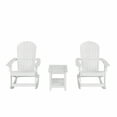 thumbnail image 3 of WestinTrends Tuscany 3-Piece HIPS Outdoor Rocking Adirondack Chair With Side Table, White, 3 of 5