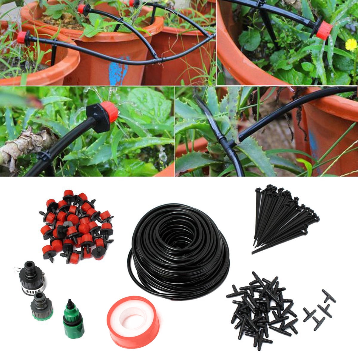 KINGSO 82ft Micro Drip Irrigation System Kit Blank Distribution Tubing
