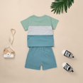 thumbnail image 3 of Ropa de verano para bebé niño pequeño, conjunto de playera de manga corta y pantalón de bolsillo, 2 piezas, 12 meses-4T, 3 of 5
