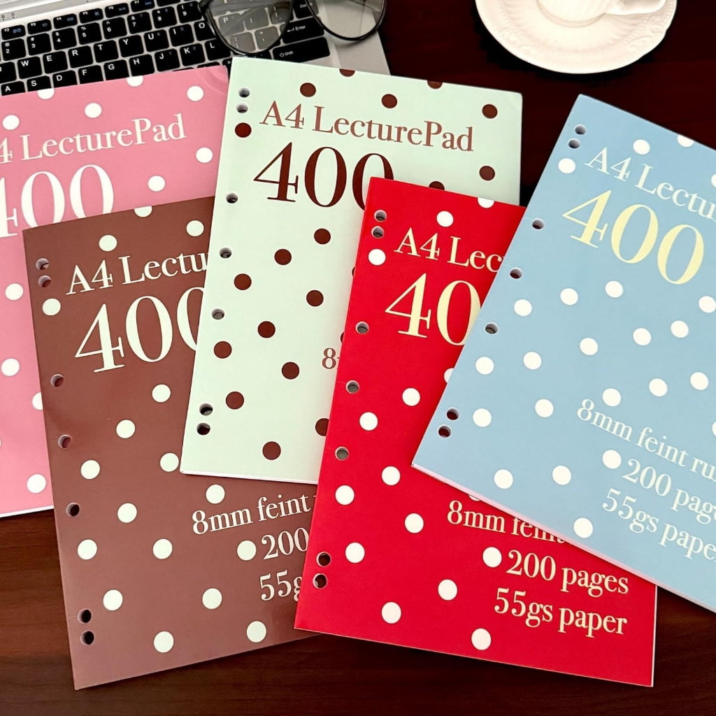 Light weight Portable A4 Notebook Dot Pattern Lined Pages Writing Inspiration