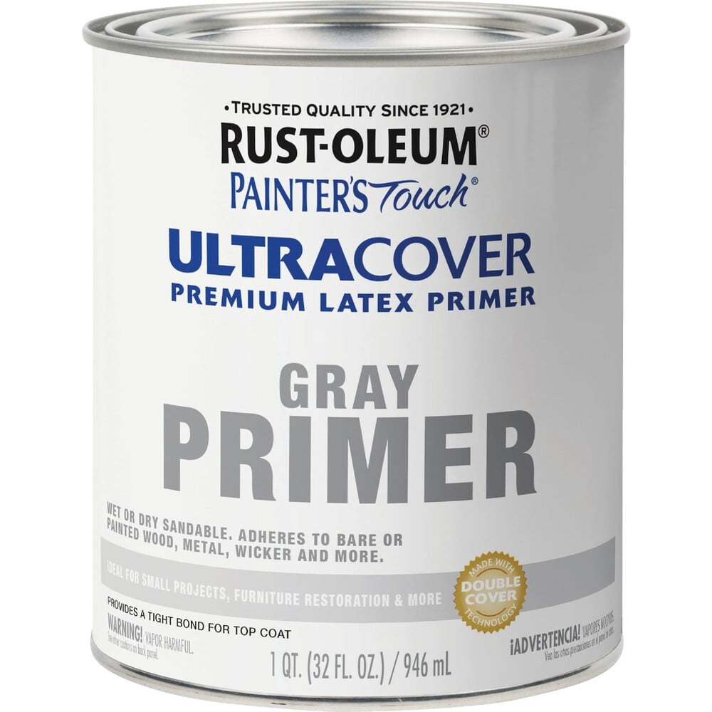 qt Rust-Oleum 1980502 Gray Painter's Touch 2X Ultra Cover Premium Latex Paint Primer