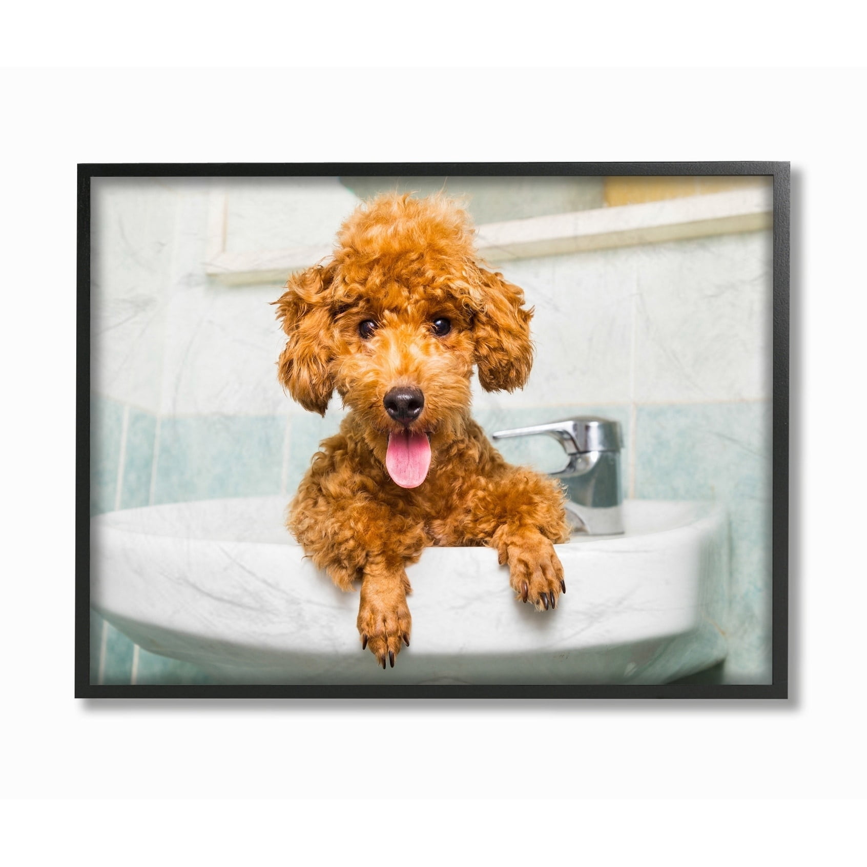 Stupell IndustriesGoldendoodle Puppy Sink PlaytimeFramed Wall Art by In House Art