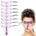thumbnail image 1 of Plantillas para cejas, kit para dar forma a las cejas, plantilla reutilizable de 8 estilos con asa y correa, lavable., 1 of 5
