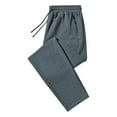 thumbnail image 2 of MIXUE Sweatpants for Men Summer Solid Color Elastic Waist Drawstring Straight Leg Sports Loose Casual Trousers Daily-Wear,Gray,XL, 2 of 4