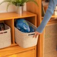 thumbnail image 2 of Cherishgard Home Essentials Shelf-Mounted Cotton Rope Woven Storage Basket, Brown, 2 of 6