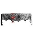 thumbnail image 3 of Aufmer Halloween Fall Thanksgiving Lace Fireplace Mantle Scarf Cover, Cloth Runner Door Window Curtain Kitchen Decorations Gothic Festival Party Decor (Bat, Bat, 244*45cm), 3 of 8