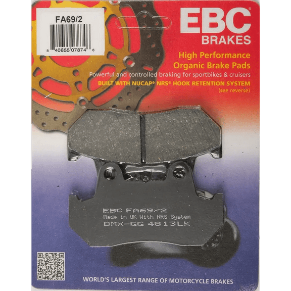 EBC Brakes Organic Brake Pad FA69/2