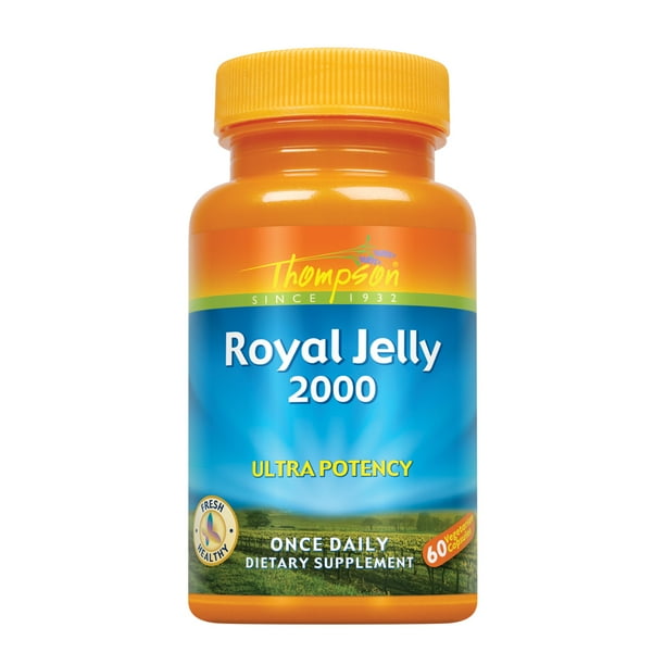 Thompson Royal Jelly Ultra Potency 00 Mg Protein Based Bee Product Natural Source Of Trace Vitamins Minerals 60 Vegetarian Capsules Walmart Com Walmart Com