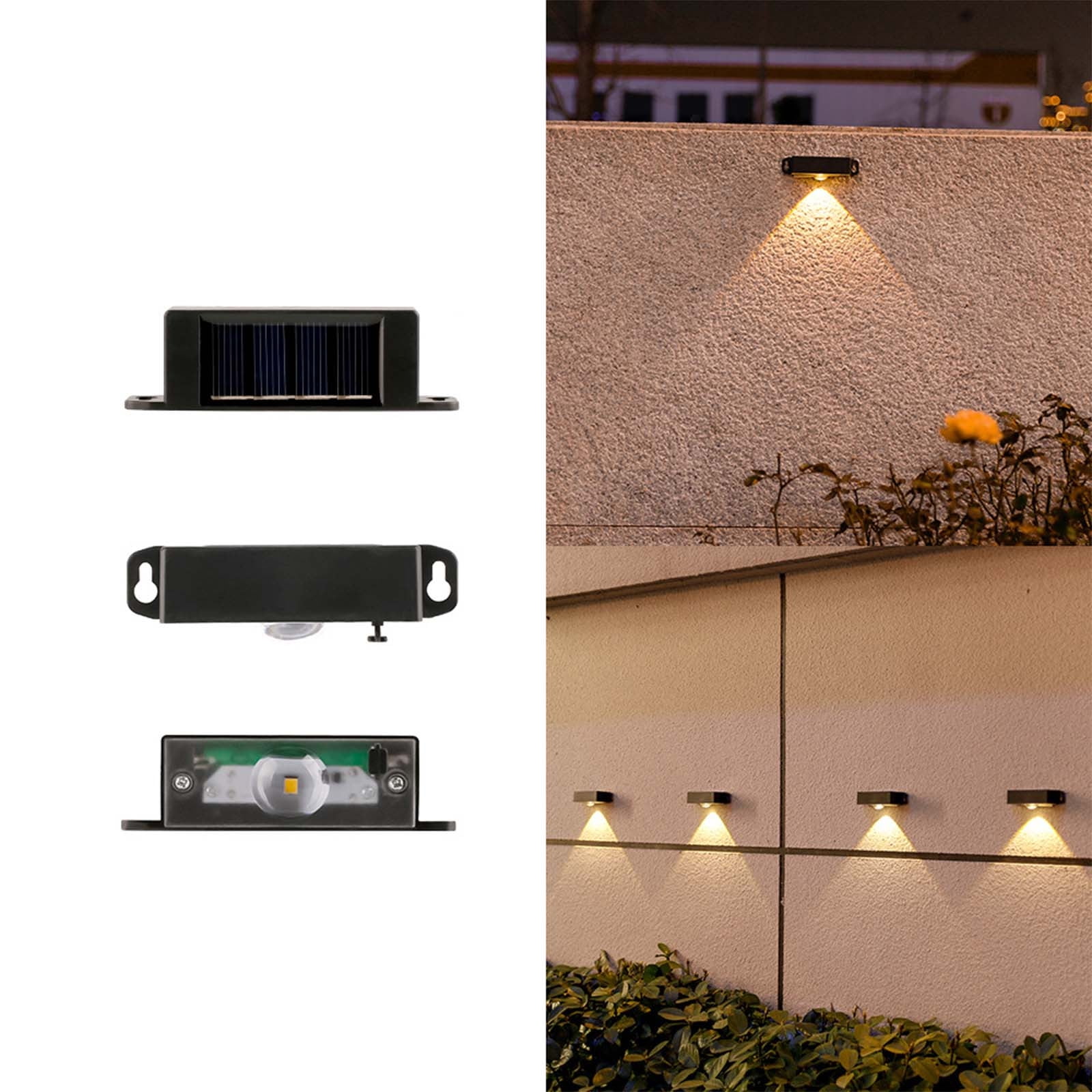 Solar Post Light, Outdoor Waterproof for Garden, Modern Led Column Lights for Villa Fence, Solar Powered Post Lamp with Warm Light