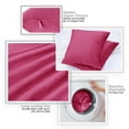 thumbnail image 4 of Nestl Velvet Throw Pillow Covers Solid Square Soft Decorative Pillow Cover for Sofa, 26" x 26", Hot Pink, Pack of 4, 4 of 8