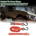 thumbnail image 3 of Unique Bargains Ratchet Tie Down Straps 1 Set 1 Inch x 20 Feet 1 100lb Ratchet Strap Lashing Straps for Roof Rack Motorcycle Trucks Trailer Red, 3 of 7
