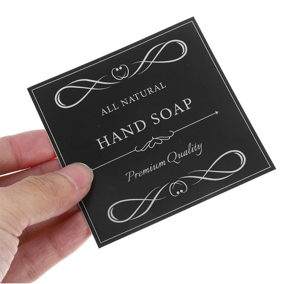 BESTOYARD 12Pcs Waterproof Labels for Shampoo Soap Dispenser Labels PVC Self-Adhesive Organization Bathroom Use