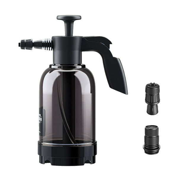 Bomba de lavado de coches de 2000 ml, rociador de espuma presurizado a mano para plantas de riego de jardín Negro Cola Pulverizador de espuma