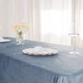 thumbnail image 5 of Balsa Circle 60" x 102" Dusty Blue Rectangular Velvet Tablecloth Reception Catering, 5 of 7