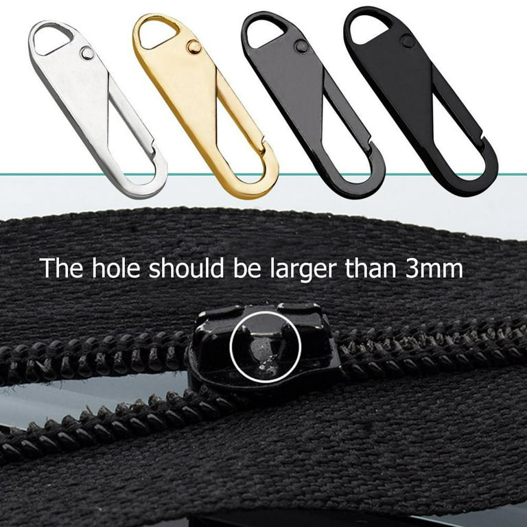 5/10Pcs Zipper Slider Pull Tab Replacement Zipper Repair Kit Metal Zipper  Extender Handle Fixer for