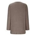 thumbnail image 6 of FNFHFY Women Loose Shirt Long Sleeve Scoop Neck Shirts Dropped Shoulder Sweatshirt Elastic Textured Pullover Tops, 6 of 6