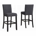 thumbnail image 2 of Set of 2 Grey Biony Fabric Bar Stools with Nailhead Trim and Sturdy Hardwood Frame - Ideal for Daily Family Meals, 2 of 5