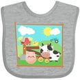 thumbnail image 3 of Inktastic Farm Animals with Cow, Chick and Pig Boys or Girls Baby Bib, 3 of 4
