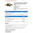 thumbnail image 2 of Water Temperature Sender - Compatible with 1979 - 1986, 1988 - 1990 GMC C3500 1980 1981 1982 1983 1984 1985 1989, 2 of 2