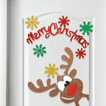 Vrorvz Christmas Door Stickers Christmas Decorations Outdoor Christmas Decorations Easy Peel Stick Doors Walls Windows Create Warm Festive Look Home Office Classroom Mood 21.7In Brown