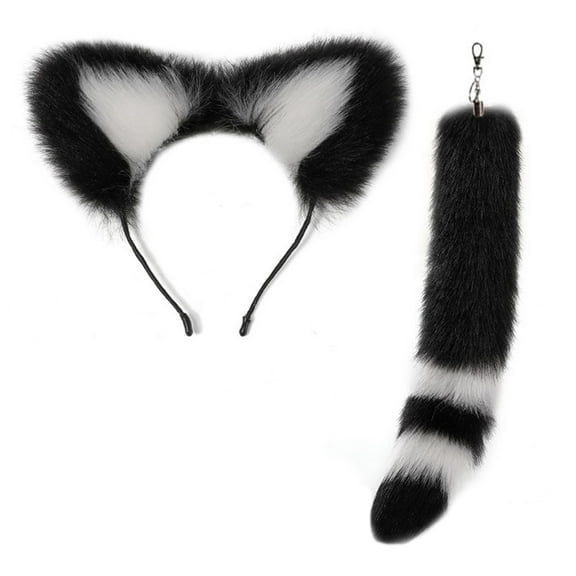 SIEYIO Cat Ears Headband and Tail Pendant Delicate Keychain Elegant Decoration Jewelry
