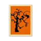 thumbnail image 1 of El gato está en el árbol de Halloween Cuadro de madera decorativa marco de casa A4, 1 of 3