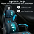 thumbnail image 4 of HOFFREE Massage Gaming Chair with Speakers, Leather Game Chair with Bluetooth and Music Rhythm RGB Lights, Big and Tall Gamer Chair with Footrest for Adults, Ergonomic Video Game Chair with Headrest, 4 of 10