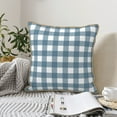 thumbnail image 3 of ZNDUO Throw Pillow, 16"x16" Bed Pillow and Couch Pillows - Indoor Decorative Pillows，Blue Gingham Print Throw Pillow, 3 of 8