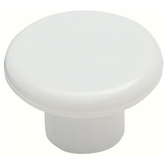 Amerock BP802PW 1.25-In. White Plastic Cabinet Knob - Quantity 25