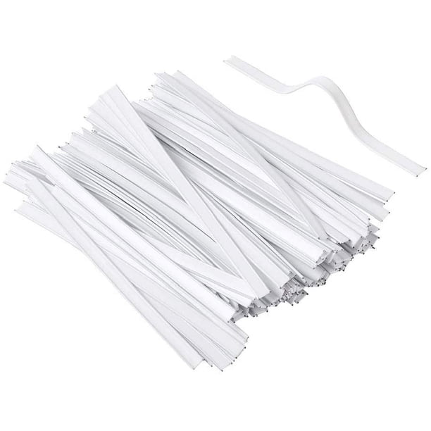 50 cables de plástico lavables para tiras de nariz con alambre de metal interior doble para insertar máscara, costura hecha a mano, piezas de puente de nariz plana, lazos giratorios, accesorios y