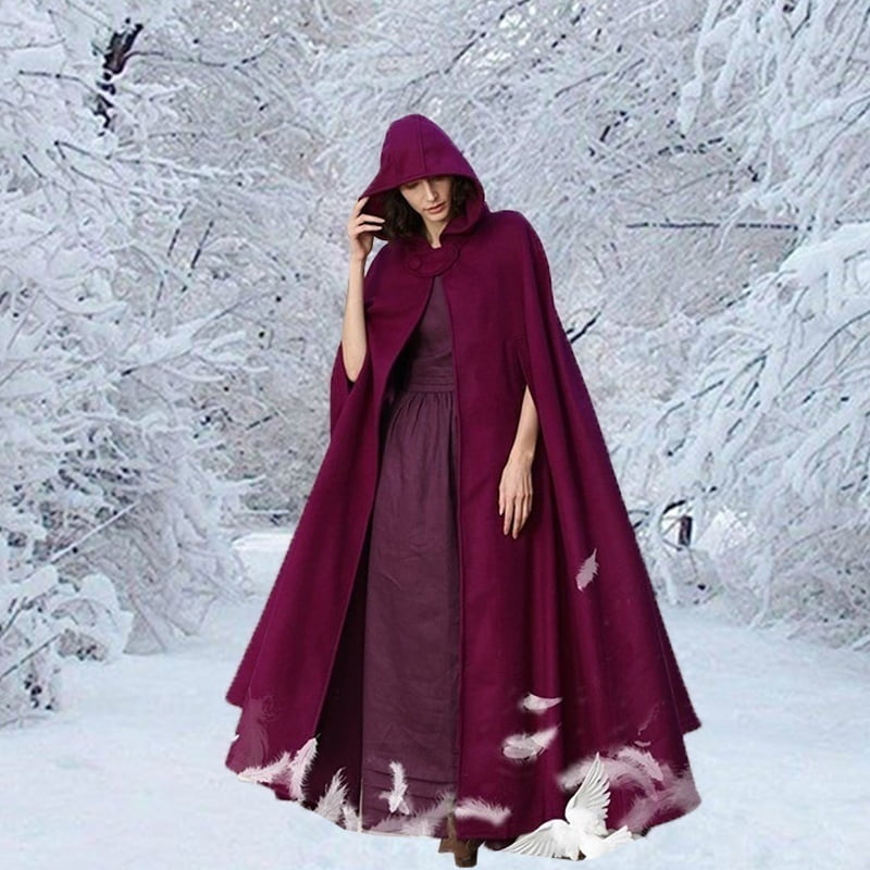 SySea Womens Autumn Winter Warm Coat Medieval Gothic Hoodie Cloak