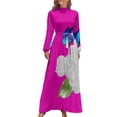 thumbnail image 2 of Vestido largo con rosas peonías azules y rosas fuertes Vestidos largos con velo Vestidos para fiesta de graduación, 2 of 5