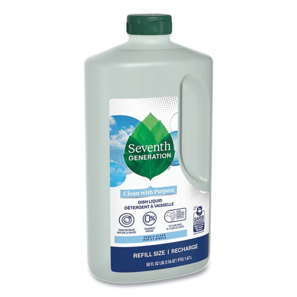 natural dishwashing liquid, free and clear, 50 oz bottle, 3/carton | Bundle of 2 Cartons