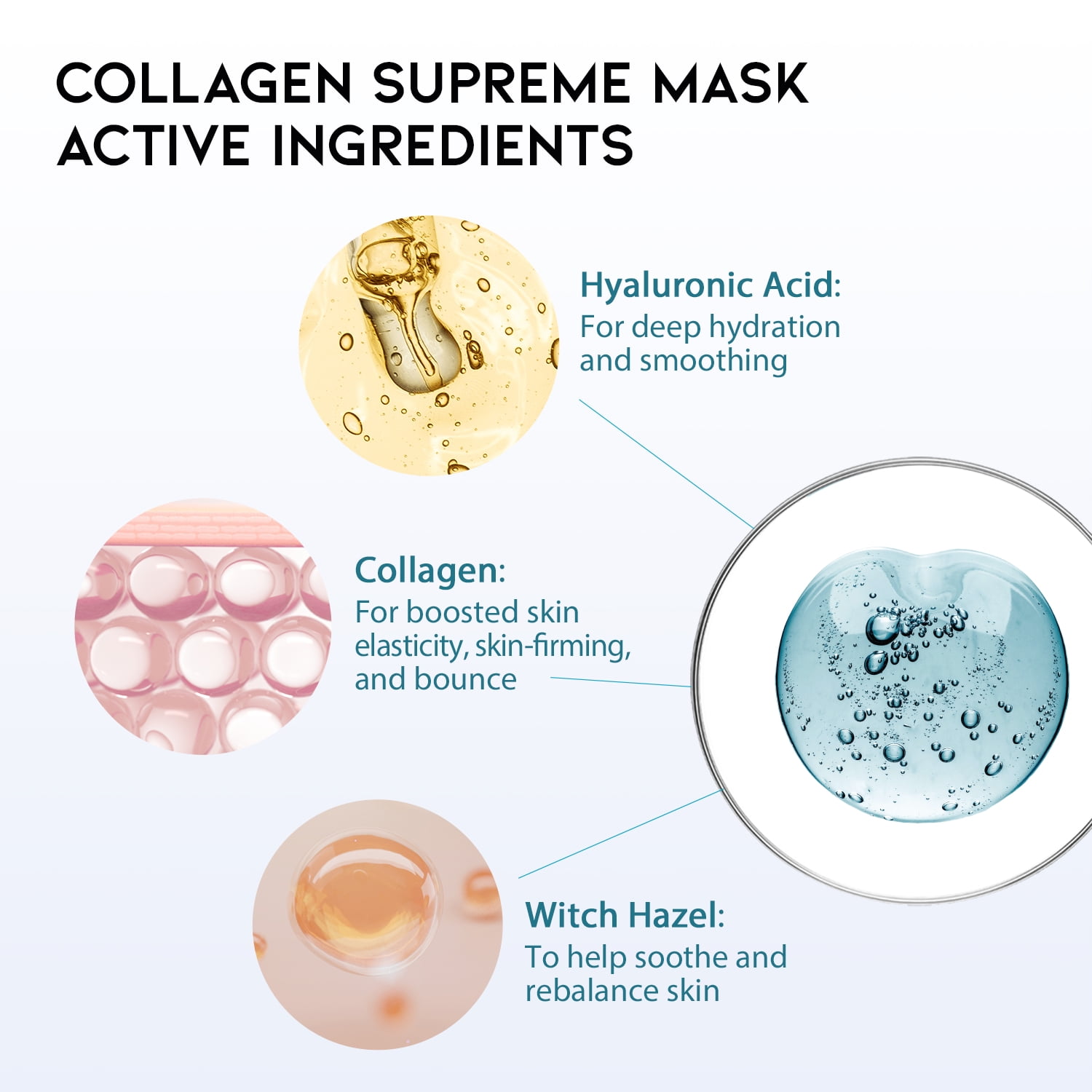 OOTD Beauty Sheet Mask Value Pack with Collagen, Cica & Vitamin C, 50 Count