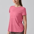 thumbnail image 5 of Tqcoqu Open Back Workout Tops for Women,Casual Short Sleeve Crew Neck Loose Athletic Gym Yoga Tshirts Clothes,Hot Pink Women's S-XL, 5 of 7
