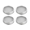 4 Pack Stainless Steel Sprouting Jar Lid for Wide and Wide Mouth Mason