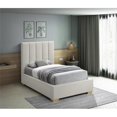 thumbnail image 3 of Meridian Furniture Pierce Beige Linen Textured Fabric Twin Bed, 3 of 17