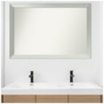 thumbnail image 2 of Amanti Art Custom Framed Wall and Bathroom Mirror (30 x 44 in.), Brushed Sterling Silver Frame, 2 of 7