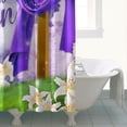 thumbnail image 4 of Easter Shower Curtain, He is Risen Shower Curtains for Bathroom, Spring Easter Floral Home Decor Waterproof Fabric with Hooks 72x72 Inch, 4 of 4