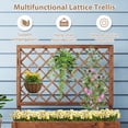 thumbnail image 6 of Costway 1 PCS 40" Tall Wooden Raised Garden Bed with Lattice Trellis for Climbing Vine Flower Orange, 6 of 9