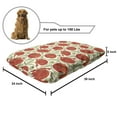 thumbnail image 2 of Floral Pet Bed, Macro Scene Top View of Blooming Poppies with Leaves, Chew Resistant Pad for Dogs and Cats Cushion with Removable Cover, 24" x 39", Cream Burnt Sienna, by Ambesonne, 2 of 4