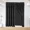 Black, variant on Gorgeous Home Linen 2pc Window Curtain Set 120" W X 84" L Attached Valance and Backing Sheer with 2 Tassels Rod Pocket Drape Leaf Printed Teal Blue