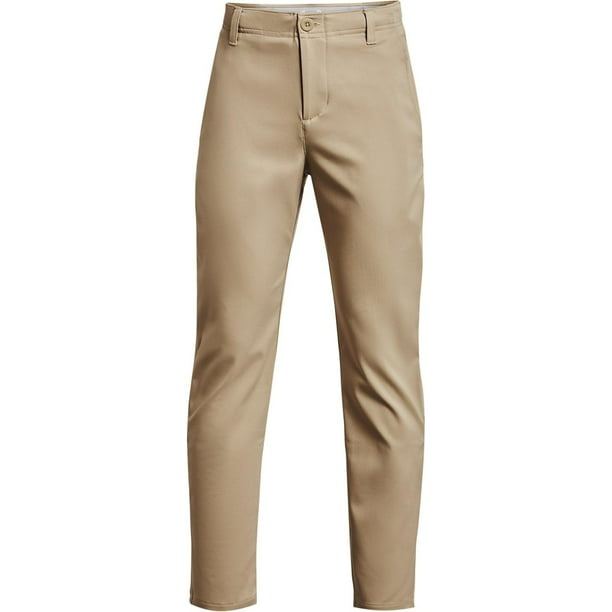 Pantalones Under Armour Showdown Barley/Halo Grey para niños, talla M