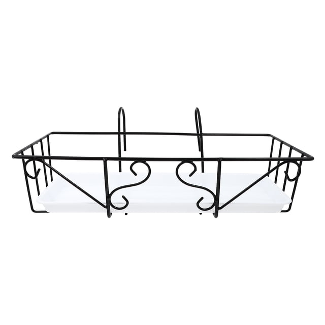 Weiweiguan 1 Set of Balcony Hanging Flowerpot Railing Flower Rack Decorative Plant Pot