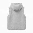 thumbnail image 5 of TARIENDY Womens Fleece Vest with Pocket Hooded Sleeveless Button Down Jackets Fuzzy Warm Casual Coat Vests Lightweight Fall Winter Outerwear Gray S, 5 of 5