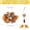 C, variant on Clearance Sale! Halloween Fall Wreath Candle Ring, Artificial Maple and Pumpkin Decor with Berries, Gothic Farmhouse Table Accent