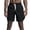 Black, variant on Odeerbi Workout Shorts for Men Drawstring Smocked Waist Lounge Shorts Solid Color 2025 Casual Outdoor Sports Shorts Lace Up Elastic Shorts with Pocket Burgundy