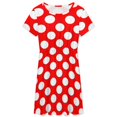 thumbnail image 3 of Polka Dots Red Polka Dots Dress Fashion Beach Short Sleeve Dresses Female Party Printed Sundress, 3 of 7