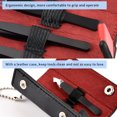 thumbnail image 4 of 4Pcs Eyebrow Grooming Trimming Kit Ingrown Hair Removal Stainless Steel Tweezers with Leather Case for Eyebrows, 4 of 7