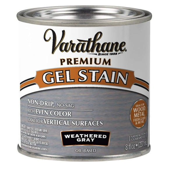Varathane 349562 Premium gel Stain, Half Pint, Weathered gray